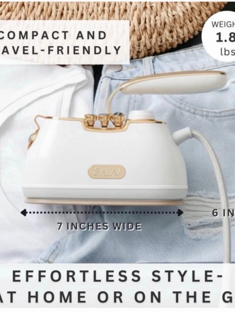 Salas IS-900 Retro Edition Duopress Steamer and Iron Pearl